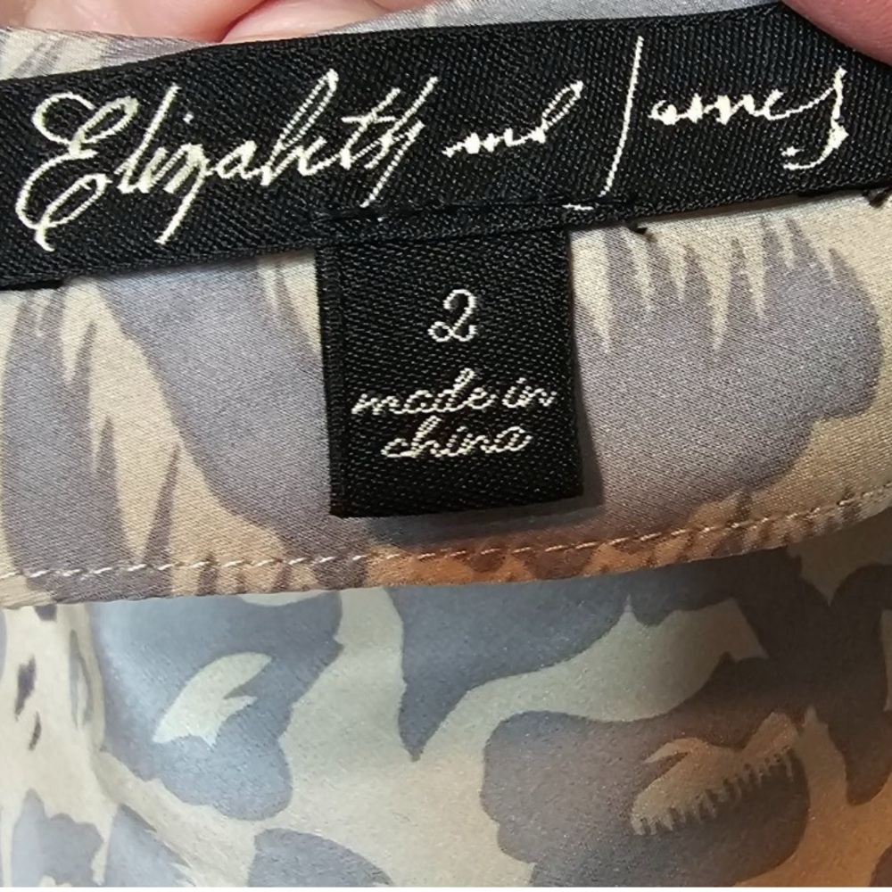 Elizabeth & James Animal Print One Shoulder Cocktail Dress Mob Wife Silk Size 2 - Picture 7 of 11